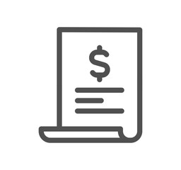 Invoice related icon outlne and linear vector.