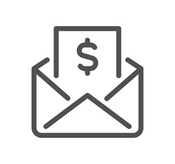 Fototapeta premium Invoice related icon outlne and linear vector.