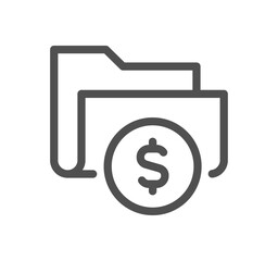 Invoice related icon outlne and linear vector.