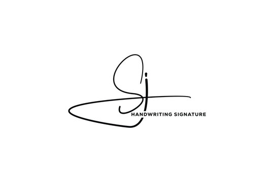 SJ initials Handwriting signature logo. SJ Hand drawn Calligraphy lettering Vector. SJ letter real estate, beauty, photography letter logo design.