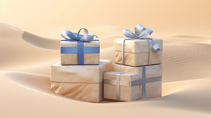 gift box with ribbon and bow.