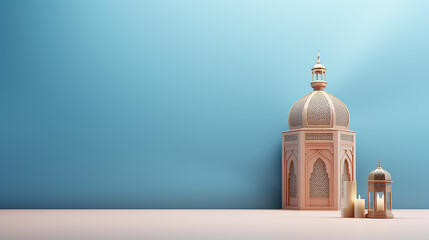 Fototapeta premium Ramadan Greetings Card Isolated on background