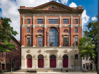Obraz premium Preserving Legacy: Timeless Elegance in the Modern Age, a Historical Church Transformed into a Cultural Haven. generative AI