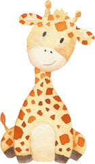 Cute Watercolor Giraffe