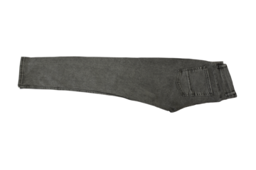 gray men's jeans on a white background,trendy youth jeans for teenager isolated on white background