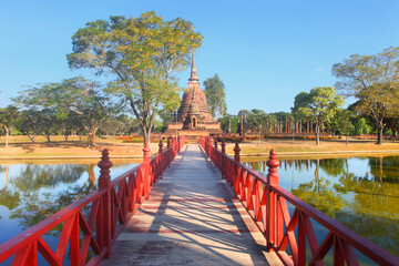 Foreshortening of Sukhothai Historical Park, Thailand