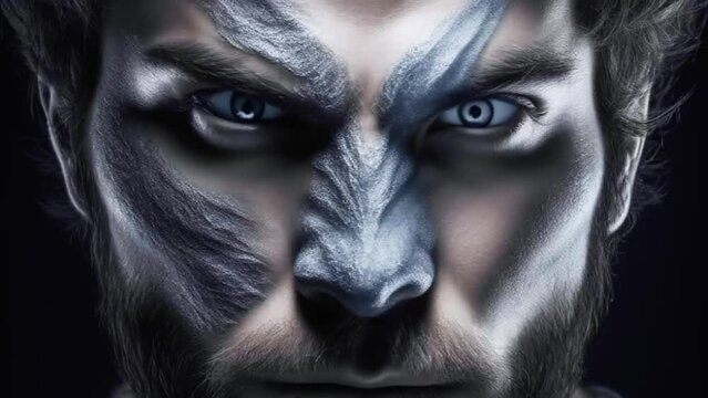 werewolf man, wolf and man, mythological character, Generative AI