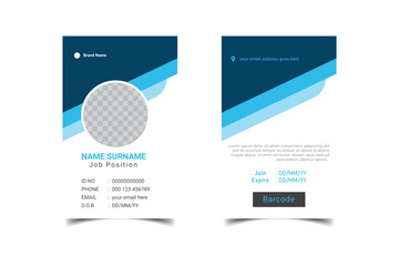 Creative corporate identity card template design. double-sided vector layout design.