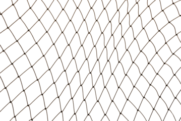 Football or tennis net. Rope mesh on a white background close-up