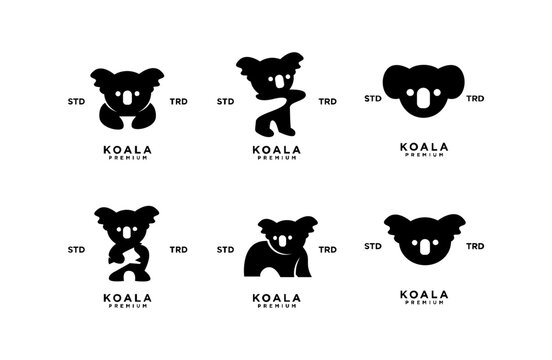 koala logo icon design template vector with modern illustration concept style 