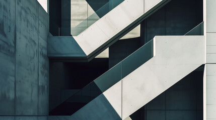 Obraz premium Minimalist office building with simplified geometric shapes. Concept of corporate business