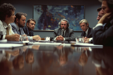 Fototapeta premium people in business attire meet around a table