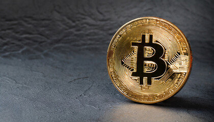 Bitcoin crypto currency on a dark background