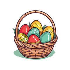 Cartoon Easter egg basket