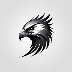 Obraz premium logo black falcon head