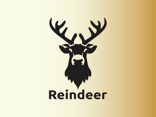 Reindeer logo design vector template. Deer logo design
