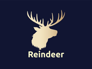 Reindeer logo design vector template. Deer logo design
