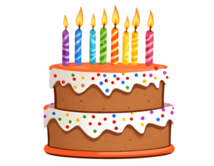 birthday cake with candles clipart