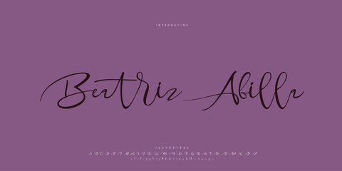 signature Font Calligraphy Logotype Script Brush Font Type Font lettering handwritten	
