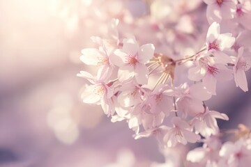 Fototapeta na wymiar Realistic illustration of Japanese Sakura blossom. Macro photography of Japanese cherry tree