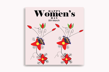women's day social media post banner design