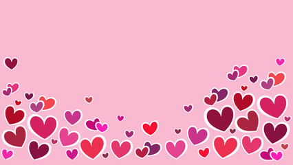Valentine's day background with different hearts
