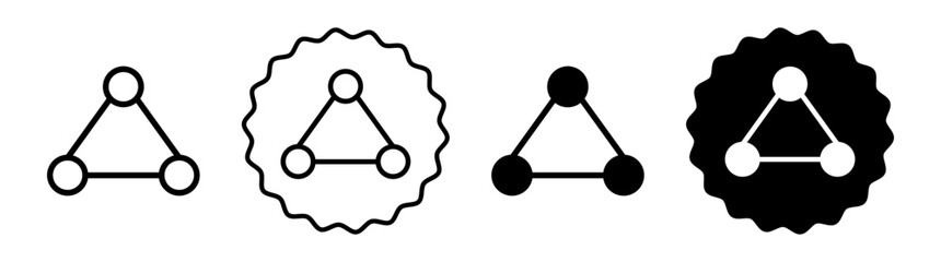 Dependency set in black and white color. Dependency simple flat icon vector