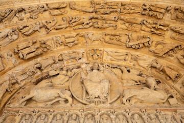 Saint Julien cathedral, Le Mans, France. Tympanum
