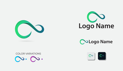 Colorful Infinity logo design. Modern. Business. Infinity symbol. Technology. Premium template. Infinity vector art. Finance. Company. Tech