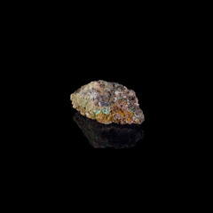 Beautiful mineral stone on a black background