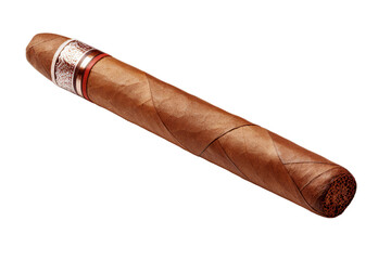 closeup of a cigar on a transparent , Isolated on transparent PNG background, Generative ai