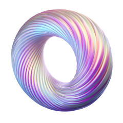 Holographic abstract 3d twisted torus shape