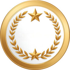 A gold certification medal - obrazy, fototapety, plakaty