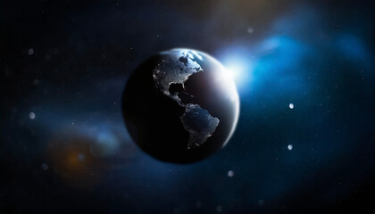 Obraz premium 宇宙 地球 夜明け earth Generative AI