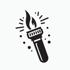 flashlight icon Electric lamp battery powered. Pocket flashlight vector illustrator 


