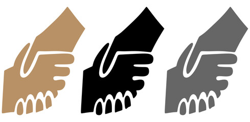 Handshake. A flat illustration design of handshake icon on a white background.