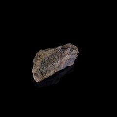 Beautiful mineral stone on a black background