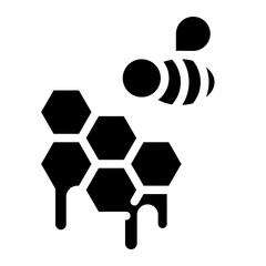 Bee and honeycomb icons