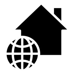 earth and home icon