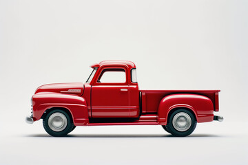 red truck retro toy collectible item. Created with Generative AI technology