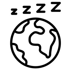 Planet earth sleep