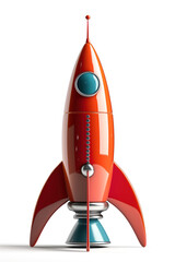 Rocket retro toy collectible item. Created with Generative AI technology