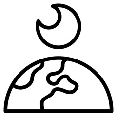 Earth and moon, cosmos and planet, earth vector icon