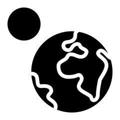 Earth and moon, cosmos and planet, earth vector icon