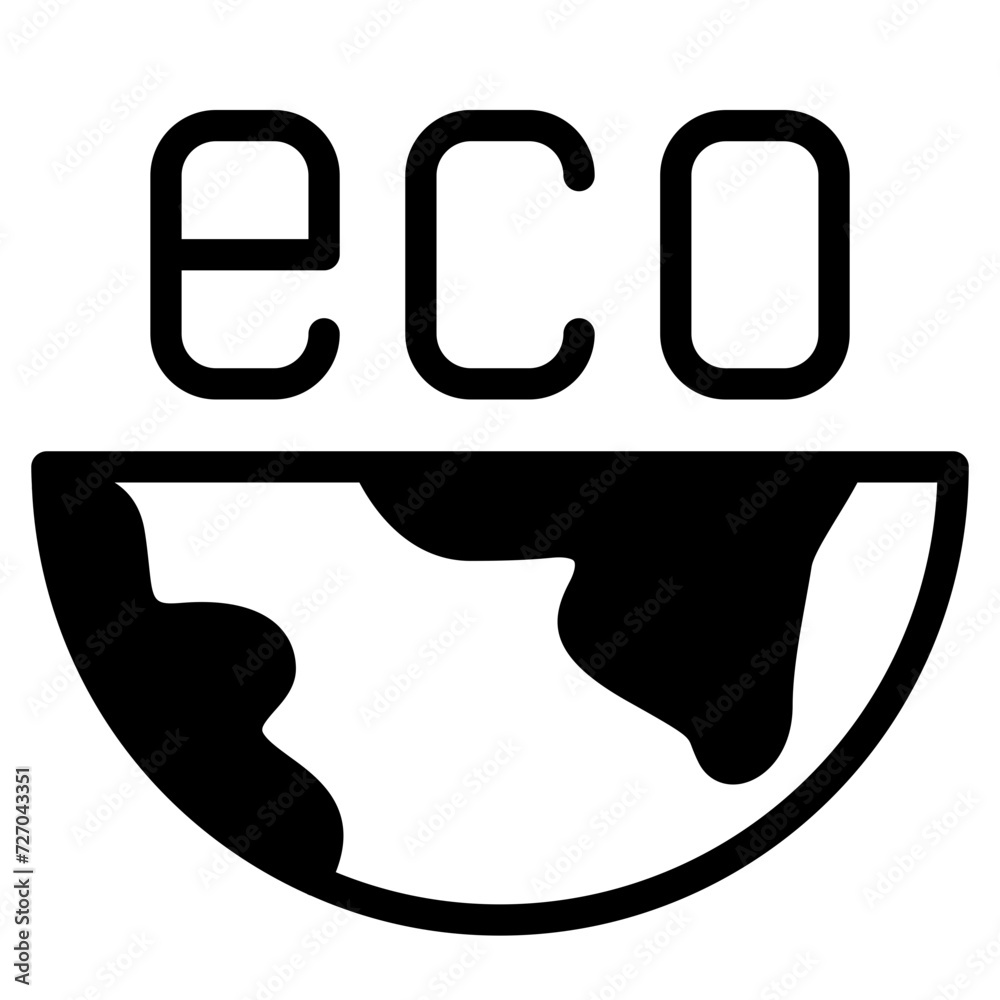 Wall mural eco earth icon