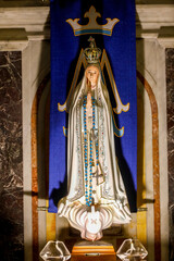 Fototapeta na wymiar Fatima Virgin Mary statue in San Domenico's church, Bari, Italy