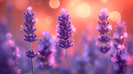 Fototapeta premium close-up of lavender fields beautiful