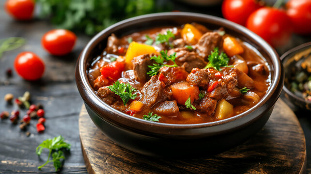 stew beef with vegetables goulash bowl