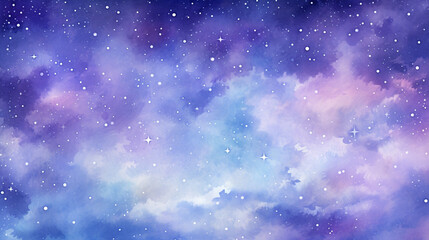 Galaxy watercolor background. Generative AI