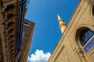 Mohammed al-Amine sunni mosque, Beirut, Lebanon - obrazy, fototapety, plakaty